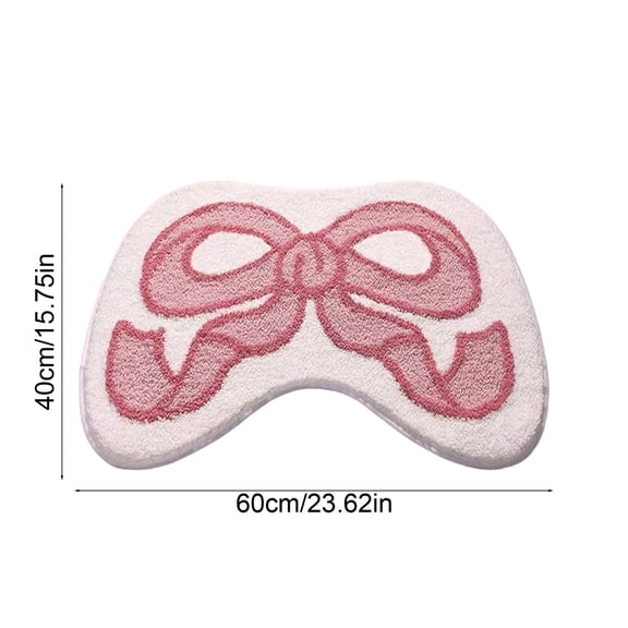 Bow Knot Doormat, Indoor Outdoor Rug, Valentines Day Decorative Non Slip Entryway Mat, Polyester Multicolor Floor Mat 40x60cm
