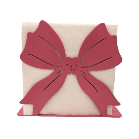 Bow Knot Napkin Holder Tabletop Tissue Stand Desktop Organizer For Dining Table Living Room Bedroom Office Iron Metal Decorative Accessory