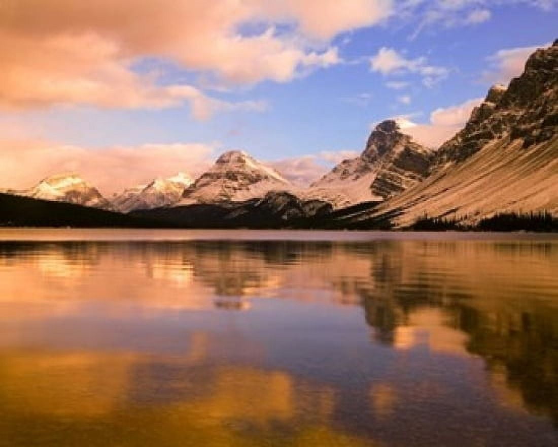 Bow Lake Banff NP Alberta Canada Canvas Art - Charles Gurche DanitaDelimont (36 x 24)