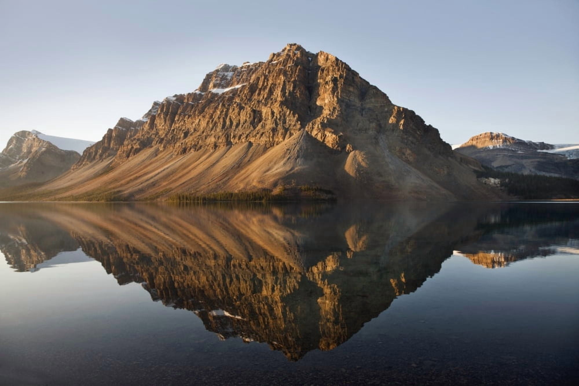 Bow Lake In Banff National ParkBanff Alberta Canada Canvas Art - Benjamin Rondel Design Pics (36 x 24)