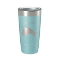 thumbnail image 1 of Bow Lake Map Tumbler Travel Mug Insulated Laser Engraved Coffee Cup New Hampshire 20 oz Light Blue, 1 of 1