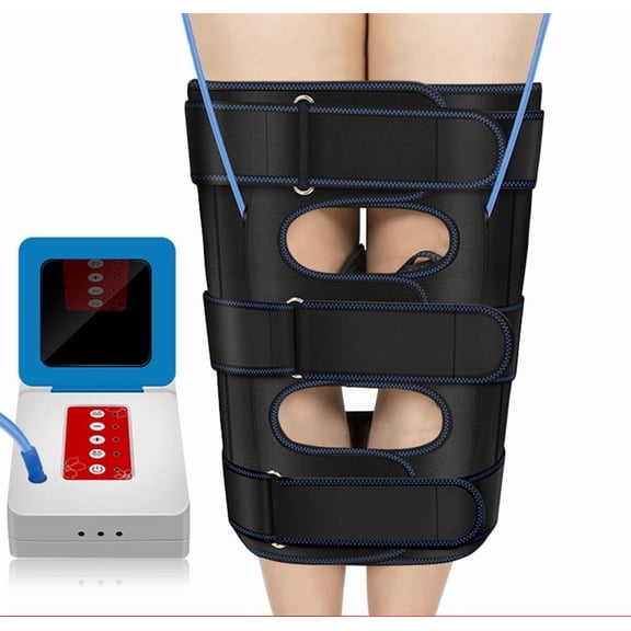 Bow Leg Orthosis, O/X Leg Lightweight Bandage, Dual Fixation Smart Control Knee Valgus Deformity Bow Leg Posture Corrector Tape Durable and Easy Correction,Electric
