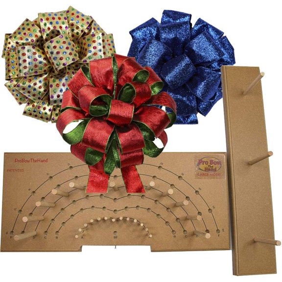 Bow Maker - Custom Make Ribbon Bows, DIY Wedding Bows and Wreaths, Easy Bow Maker for Weddings and Events, Large (Patented)