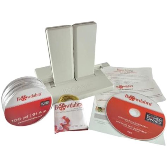 Bow Maker Kit, Large Bundle with 100yd Silver Bow Wire for Creating Ribbon Gift Bows, Swags, Decorations, Hair Bows, Party Favors, Corsages, Wreath Bows, Christmas Decor$$Art & Craft