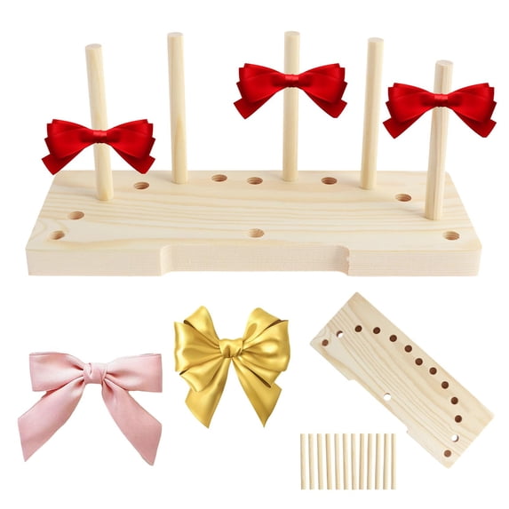 Bow Making Tool For Ribbon Maker Bow Ribbon Decorative Tool Adjustable With Board Sticks Bow Making Tool For Ribbon Wreath Bow Making Maker For Making Bows Event & Party
