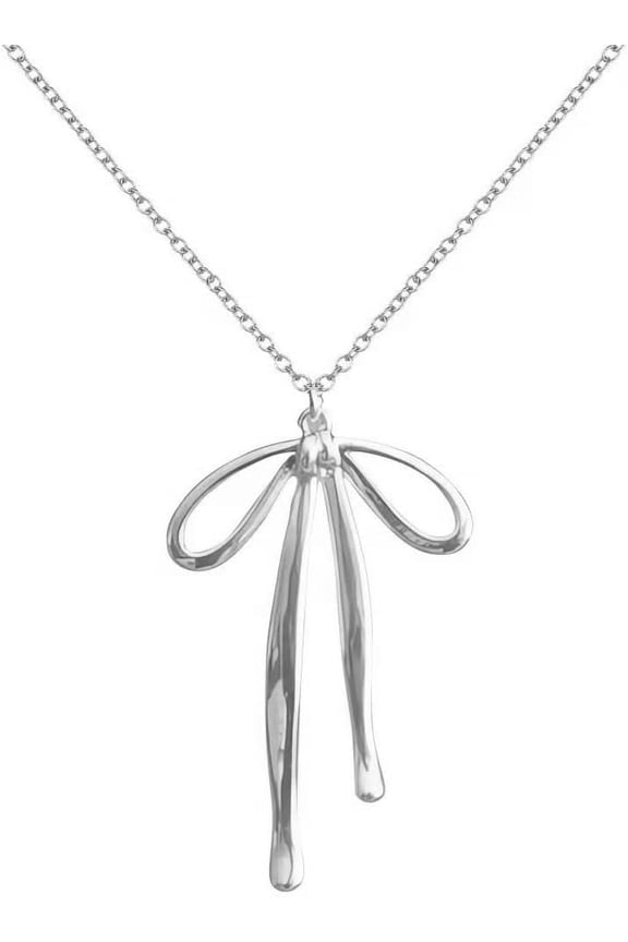 Bow Necklace for Women Gold Flowing Ribbon Bow Pendant Necklaces Dainty Bow Jewelry Bowknot Choker Necklace Fashion Bow Jewelry