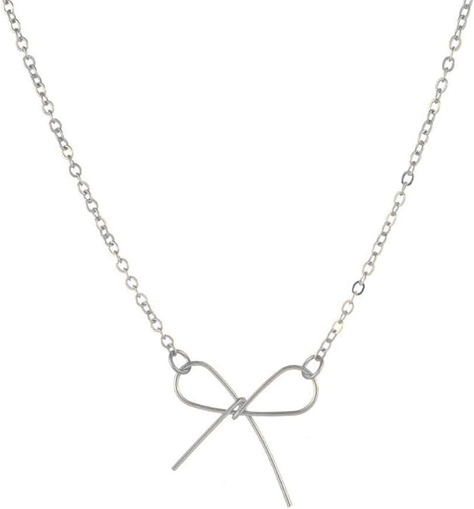 Gold Bow Necklace main image 1