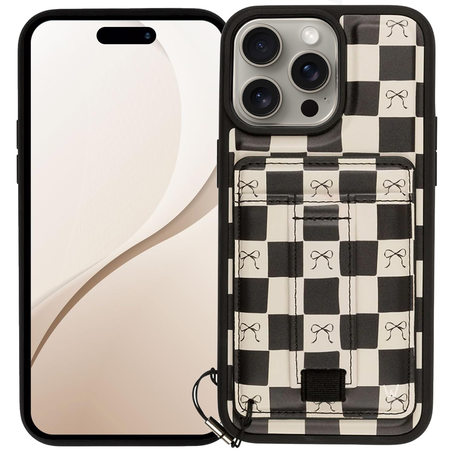 Walli Cases for iPhone 14 Pro Max Case Aesthetic Magnetic Wallet Phone Case Card Holder, Holds up to 2 Cards - Cute, Trendy Phone Cover for Women fits iPhone 14 Pro Max, with Kickstand & Finger Strap