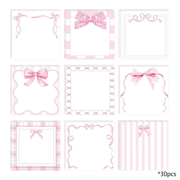 Bow Notes Cute Ribbon Stickers for Students, High-Quality Paper Sticky Notepads for Reminders, Notes, and Markings, Practical for Office and Study Use