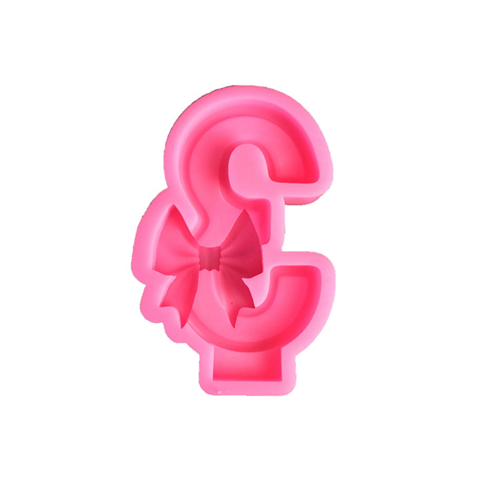 Bow Number Mold Bowknot Baking Silicone Mould Resin Molds Handmade Soap Mold for Cake Chocolate Decoration