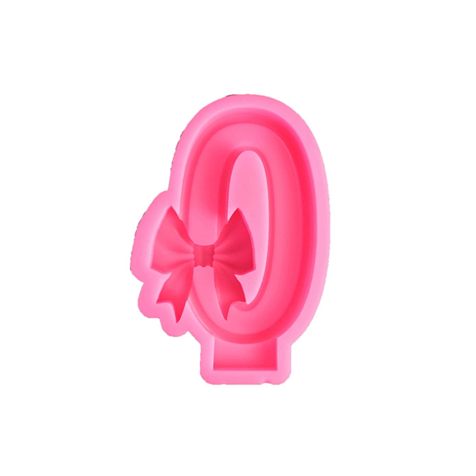 Bow Number Mold Bowknot Baking Silicone Mould Resin Molds Handmade Soap Mold for Cake Chocolate Decoration