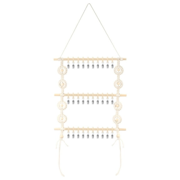 Bow Organizer for Girls Wall Hanging Hair Bow Holder Elegant Bow Hanger Organizer Large Capacity Baby Bow Organizer with 30 Hooks Practical Bow Holder for Hair Bows Hair Accessory