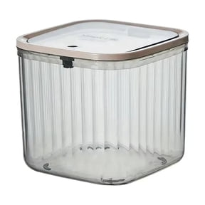 Bow Organizer, Storage Organizer, Plastic Storage Bin, Storage with Lid, Scrunchie Holder, Tie Holder, Clear Desk Organizer, Smoky Gray, 6X6 In, 1 Pc