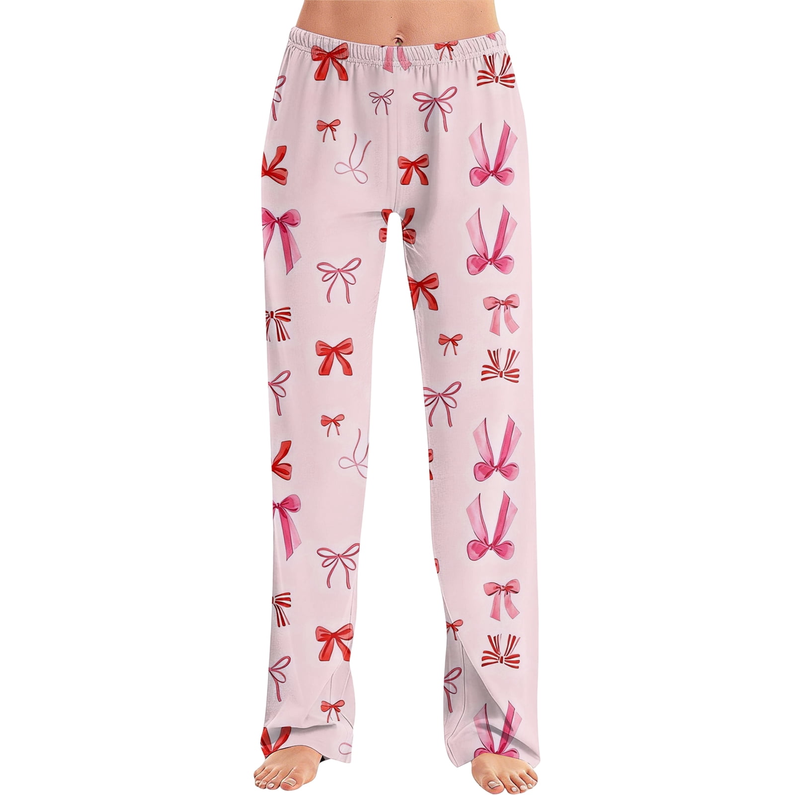 Bow Pajamas Pants for Women, Bow Leisure Trousers, Bow Womens Pajama ...