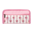thumbnail image 1 of Bow Pattern Pink Pencil Case，Portable and foldable, 1 of 5