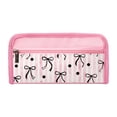 thumbnail image 1 of Bow Pattern Pink Pencil Case，Portable and foldable, 1 of 5