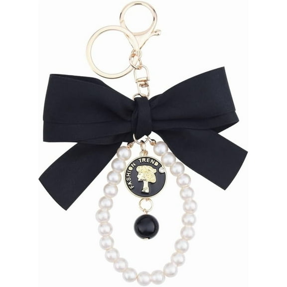 Bow Pearl Keychain for Bag Wallet Charm for Handbags Tote Bag Wrist Charms for Backpack Shoulder Bag Keychains