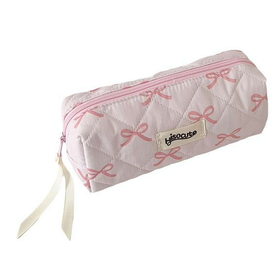 Bow Pencil Pouch, Cute Bow Pencil Case Pen Holder Coin Pouch Stationery Organizer Cosmetic Makeup Storage Bag for Women