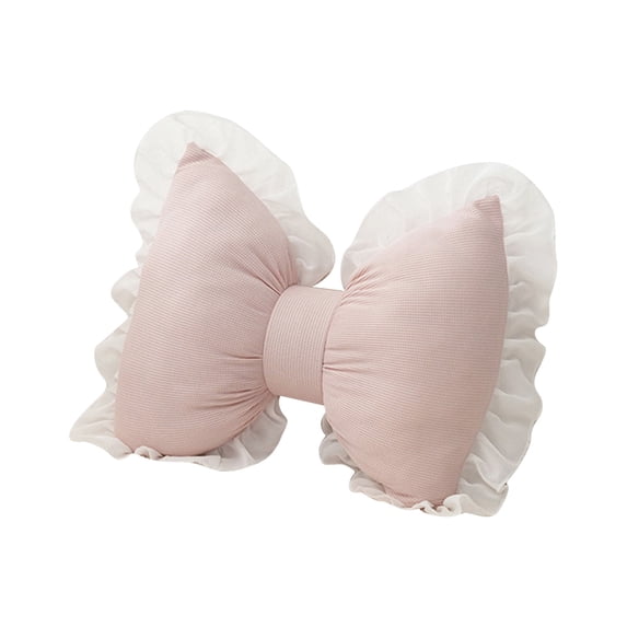 Bow Pillow, 15.74X12.59inch Bow Shaped Decorative Throw Pillow, Soft Plush Bowknot Lumbar Support Pillow, Creative Accent Pillow for Couch Sofa Chair, Home Decor Pillow for Living Room Bedroom