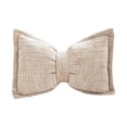 thumbnail image 1 of Bow Pillow, Boho Decorative Throw Pillows Textured Lumbar Pillows Large Bow Shaped Cushion for Bed Sofa Couch Living Room Bedroom Home Car Decor Khaki, 1 of 6