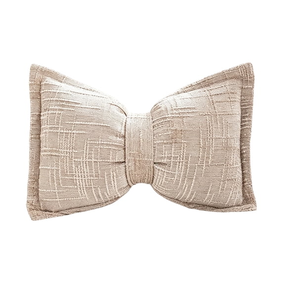 Bow Pillow, Boho Decorative Throw Pillows Textured Lumbar Pillows Large Bow Shaped Cushion for Bed Sofa Couch Living Room Bedroom Home Car Decor Khaki