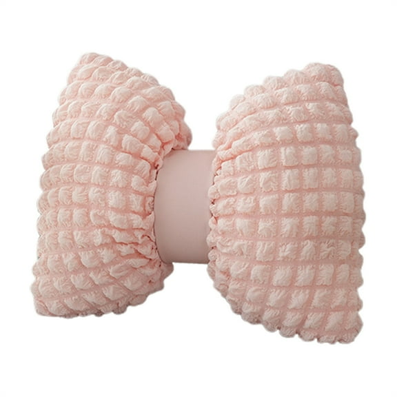 Bow Pillow Bow Shaped Pillow Decorative, Furenl Cute Bow Shaped Pillow | Decorative Lumbar Cushion for Sofa, Couch, Bed, & Car Backrest, Pink