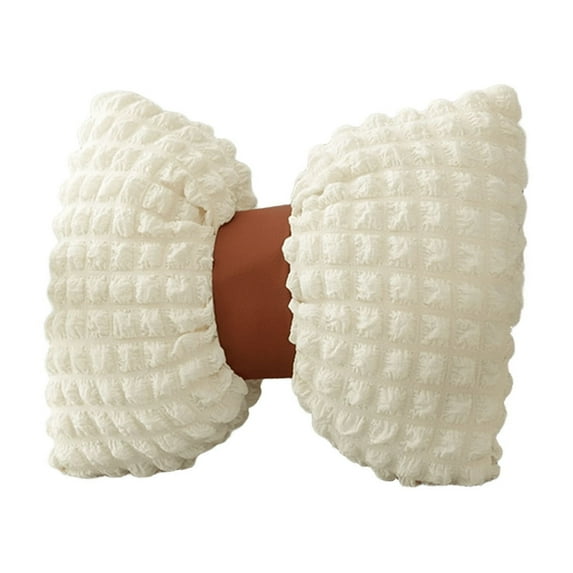 Bow Pillow Cute Bow Shaped Pillows Lumbar Pillow Home Decorative Bowknot Throw Pillow Cushion for Sofa Couch Bed Living Room Bedroom Car Backrest Cushion Satin