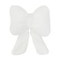 thumbnail image 1 of Bow Pillows Throw Pillow Gift Plush Bow Pillow, 16.1x16.1 Inches Decorative Pillow Plush Cushion for Sofa, Living, Bedroom Decorative Cream White Pillows, 1 of 6