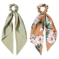 thumbnail image 1 of Bow Ponytails Hair Holders Hair Bands Elastic Hair Ties Cute Hair Scarf Ribbon for Girls and Women, 2pcs-Style 4;, 1 of 5