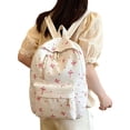 thumbnail image 1 of Bow Print Nylon Backpack, Lightweight Large Capacity Casual Daypack, Multi Pocket Adjustable Shoulder Strap Bookbag for School Daily Travel, 1 of 5