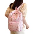 thumbnail image 1 of Bow Print Nylon Backpack, Lightweight Large Capacity Casual Daypack, Multi Pocket Adjustable Shoulder Strap Bookbag for School Daily Travel, 1 of 5
