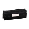 thumbnail image 1 of Bow Print Pencil Case,Soft Fabric Lightweight Zipper Pen Bag with Blank Name Label Patch for Office Home Workspace, 1 of 2