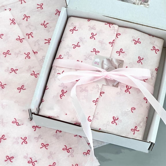 Bow-Printed Wrapping Paper Florist Bouquet Wrapping Paper Valentine's Day Gift Wrapping Everyday Gift Wrapping