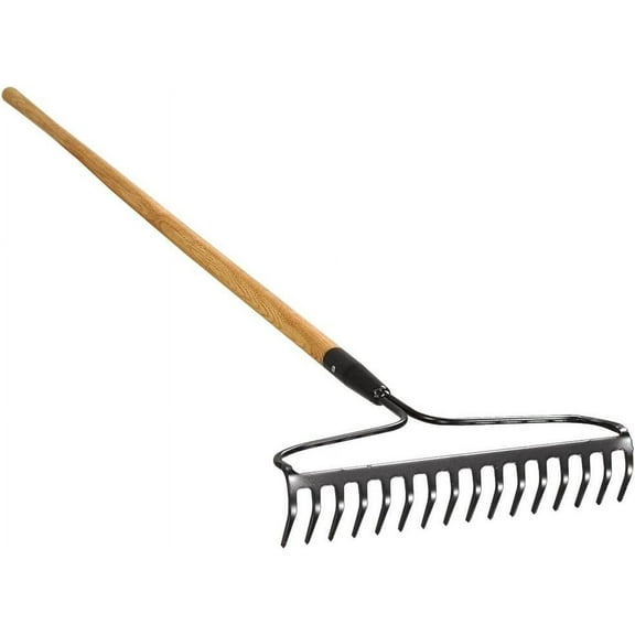 Bow Rake with Ash Handle  16.5 Inches Wide, 16 Tines