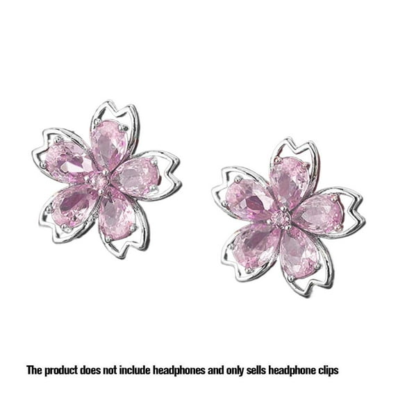 Bow Rhinestone for Clip on Earbuds Open Ear Accessories,Super Shiny Decoration, Elegant Zirconia Decorative Earphone Accessories, Removable Exquisite DIY Decoration For women