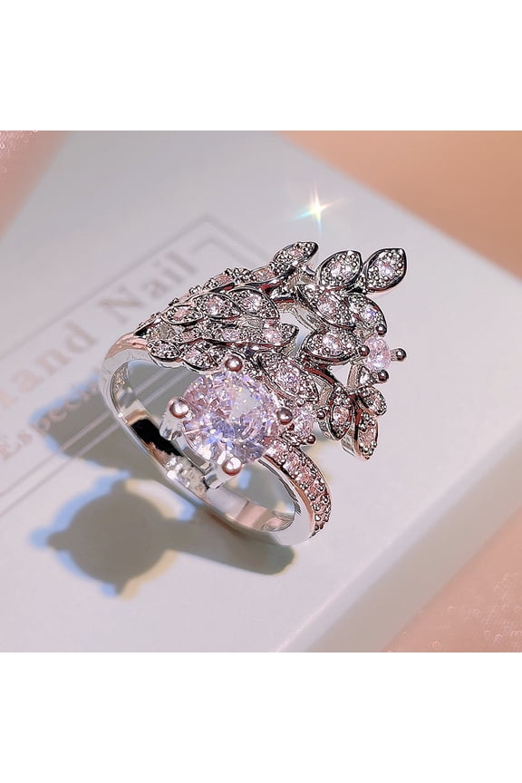 New Bow Ring Zircon Super Flash Ring