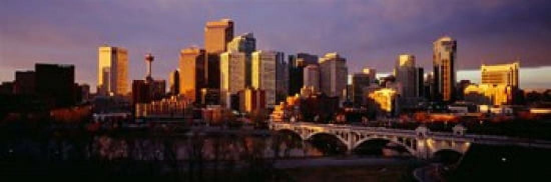 Bow River Calgary Alberta Canada Canvas Art - Panoramic Images (37 x 12)
