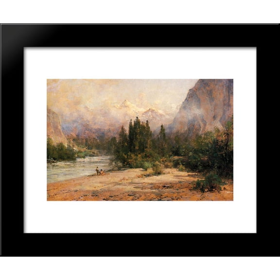 Bow River Gap at Banff, on Canadian Pacific Railroad 20x24 Framed Art Print by Thomas Hill