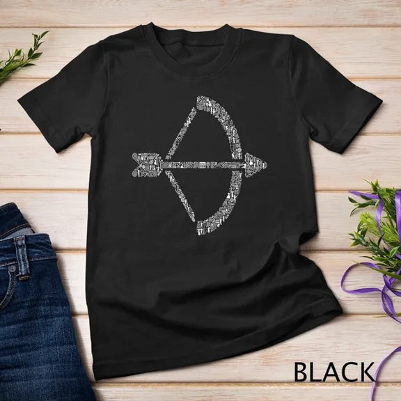 Bow Shape Collage Silhouette Archer Shirt - Toxophiliarchery T-Shirt Unisex S-5XL Hot Trending Shirt, Vintage Birthday Gift
