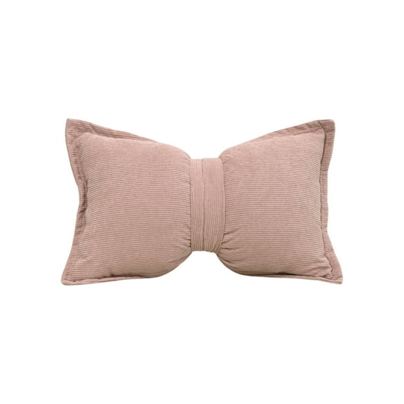 Bow Shape Lumbar Support Pillow 20x12 Inch,Decorative Sofa Cushion With Removable Cover And Soft Cotton Linen Fabric,Multi Use Back Support Pillow For Couch Chair Bedroom Home Decoration