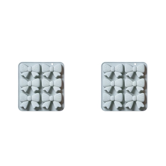 Bow Shape Silicone Tray, Six Cavity Embossed Mold for Candy Chocolate ...