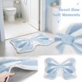 Floating Bows Bow Shaped Area Rug Soft Touch Irregular Line Art Floor Carpet with Non ...