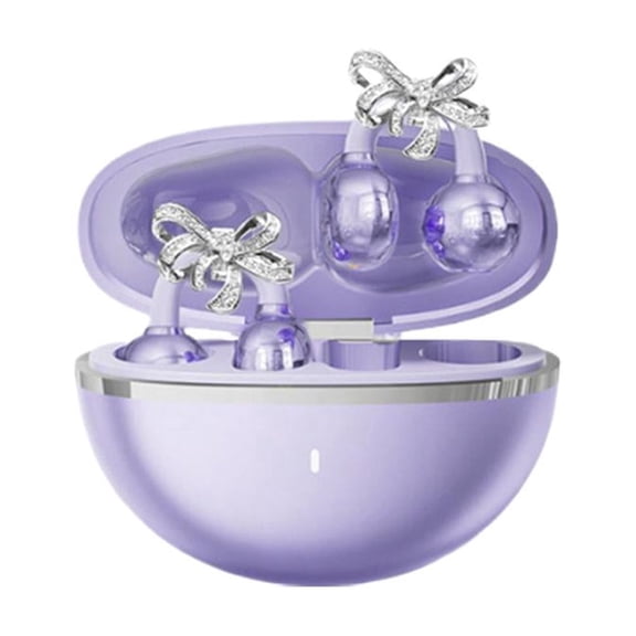 Bow-Shaped Bluetooth Headphones with Star Ear Clips, Wireless Earrings-Style Earbuds with Noise Reduction & Long Battery Life