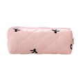 thumbnail image 1 of Large Capacity Bow Shaped Cosmetic Bag for Students - Portable Floral Storage for Desk and Stationery, 1 of 6