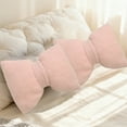 thumbnail image 1 of Bow Shaped Decorative Lumbar Pillow, Linen Sofa Cushion Support Pillow, Detachable Washable Accent Pillow for Couch Office Chair Mothers Day Home Decor Gift, 1 of 6