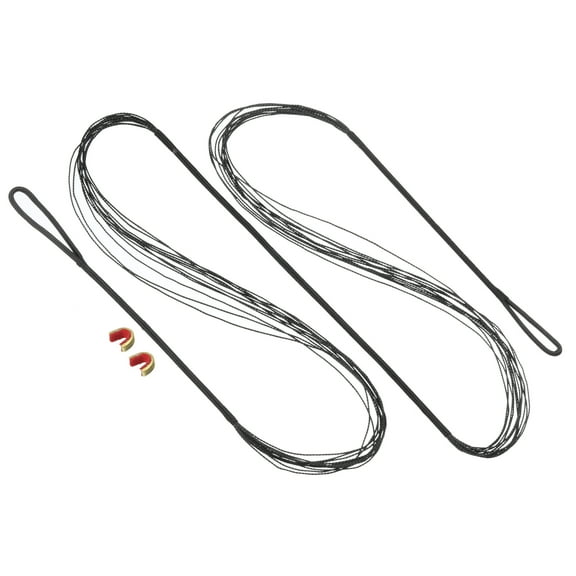 Bow String Replacement,12 Strands Recurve Bowstring with Nock Point for AMO 48" Traditional Recurve Bow, Black