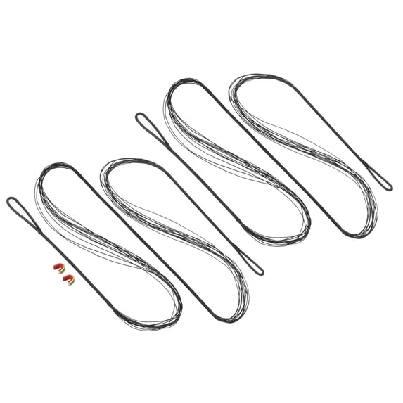 Bow String Replacement,12 Strands Recurve Bowstring with Nock Point for AMO 55", Black
