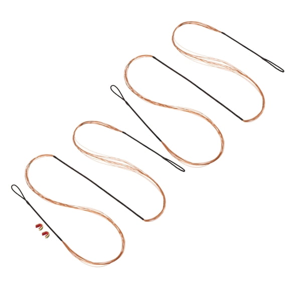 Bow String Replacement,12 Strands Recurve Bowstring with Nock Point for AMO 57", Black and Orange