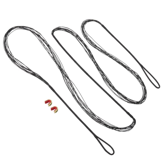 Bow String Replacement,12 Strands Recurve Bowstring with Nock Point for AMO 59" Traditional Recurve Bow, Black