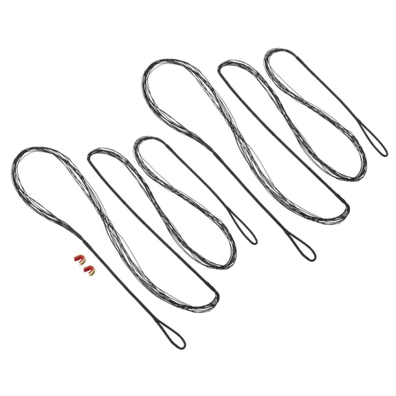 Bow String Replacement,12 Strands Recurve Bowstring with Nock Point for AMO 61" Traditional Recurve Bow, Black
